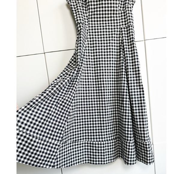 Avec Les Filles Black and White Gingham Midi Dress Size 10 Vintage Inspo Retro - Picture 5 of 11